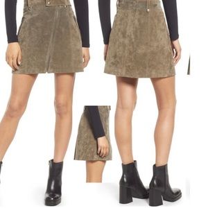 BLANK NYC Zip Suede Mini SKIRT